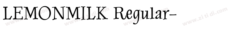 LEMONMILK Regular字体转换